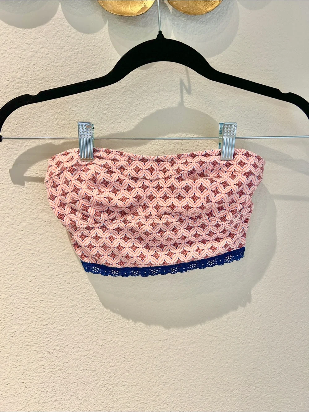 Gilly Hicks Pink Crochet Bandeau Top